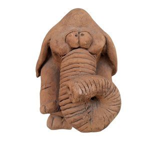 1973 KB Vintage Elephant Ceramic Sculpture for Indoor or Outdoor Decoration